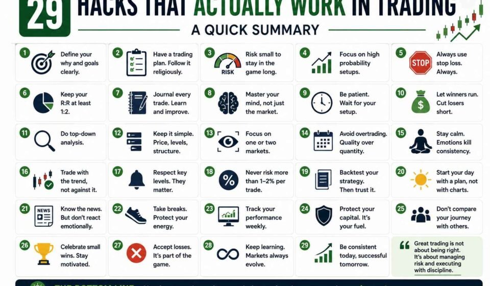 29 Hacks That Actually Work in Trading: A Quick Summary