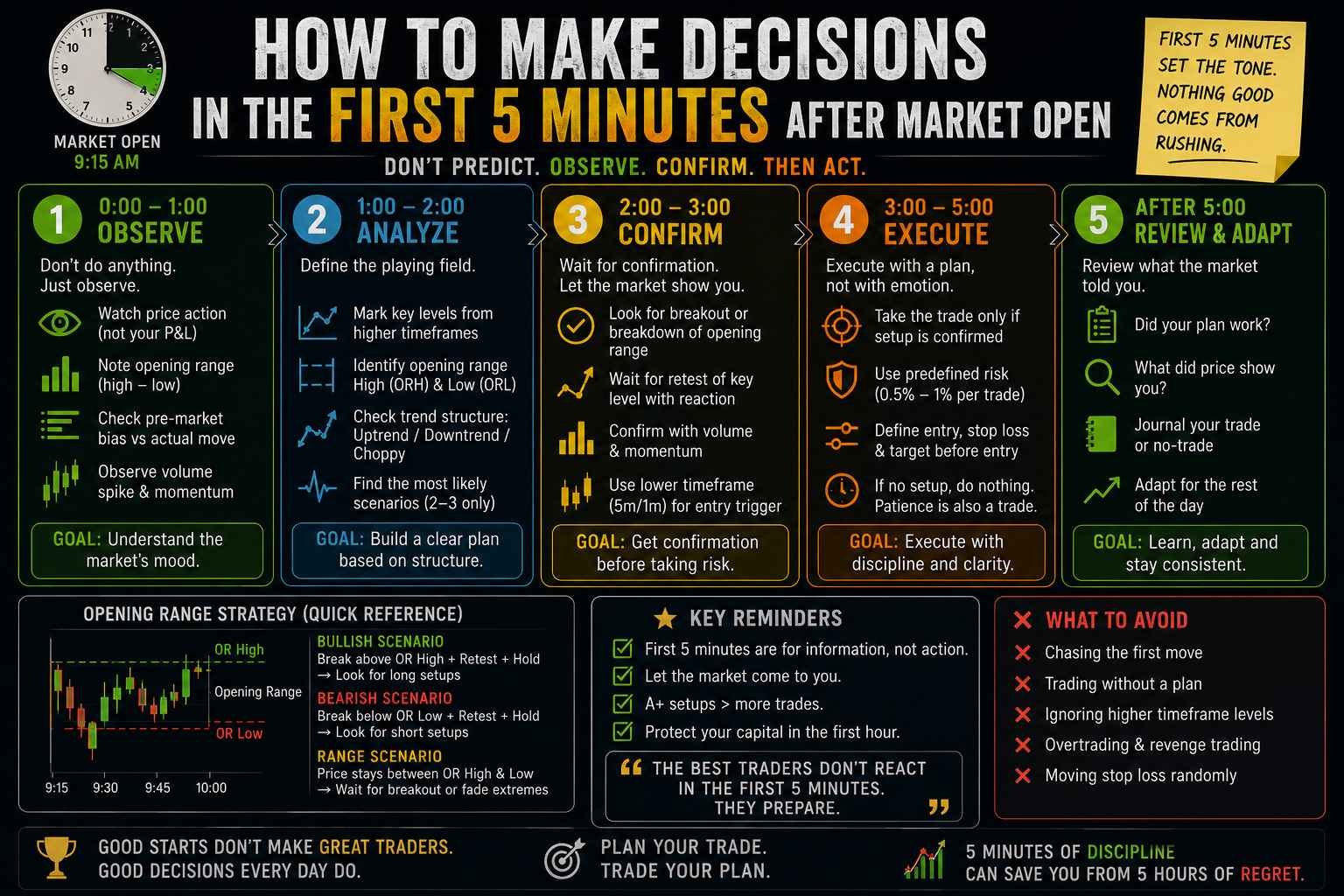 How to Make Decisions in the First 5 Minutes After Market Open