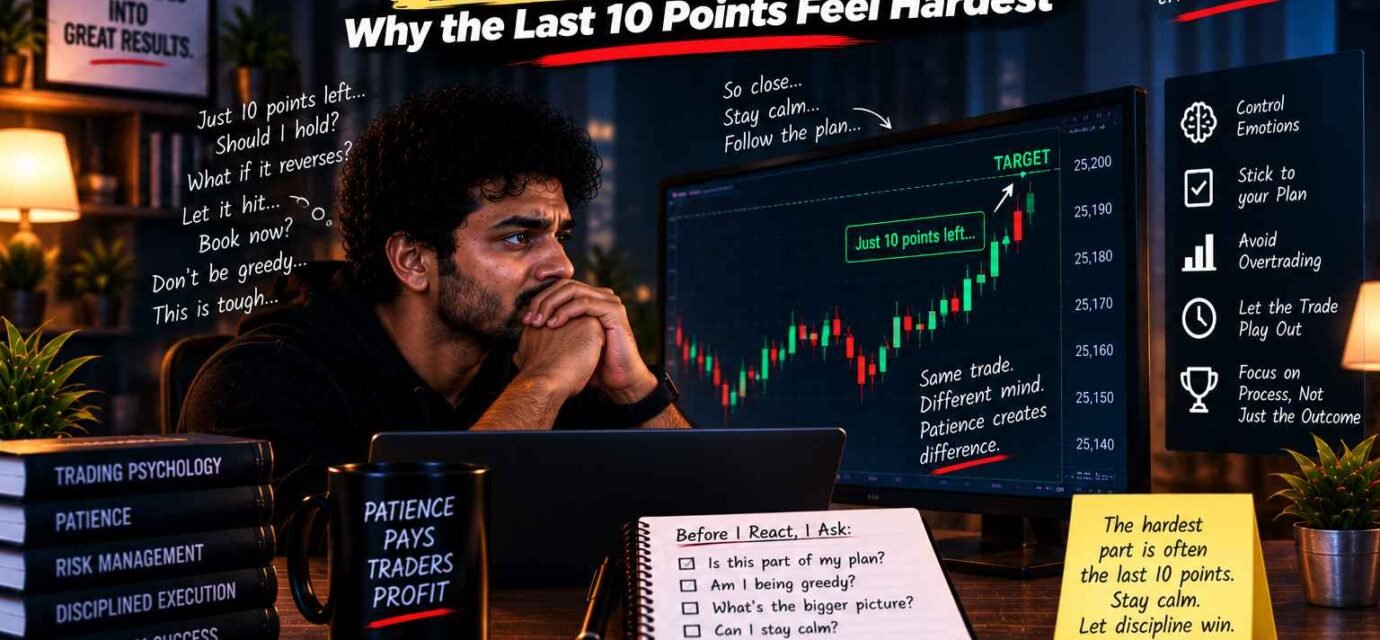 Watching a Trade Near Your Target: Why the Last 10 Points Feel Hardest
